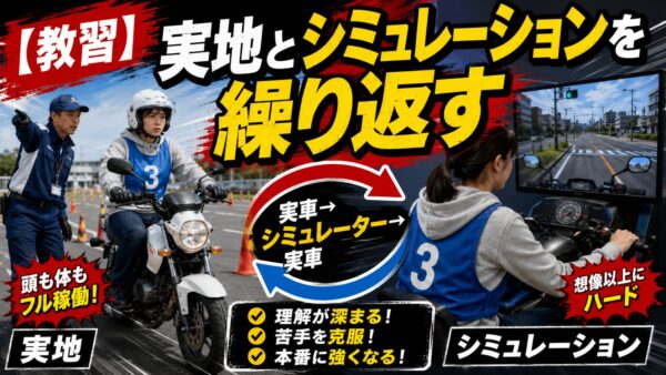 【教習】実地とシミュレーションを繰り返す