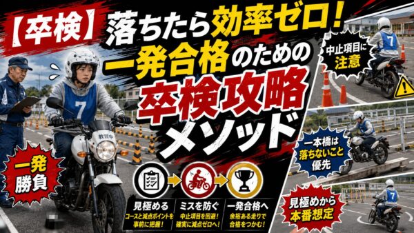 【卒検】落ちたら効率ゼロ!一発合格のための卒検攻略メソッド