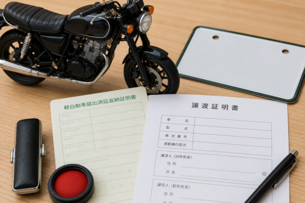 廃車済みの125ccバイクを譲り受ける場合