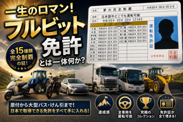 一生のロマン!「フルビット免許」とは一体何か?