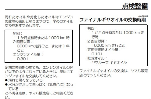 メーカー推奨のオイル交換サイクル