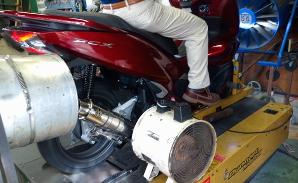 PCX160/シャーシダイナモでパワーチェック