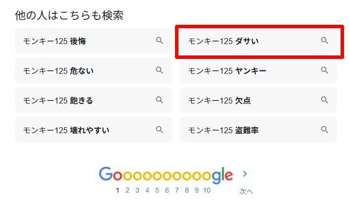 モンキー125／ダサい